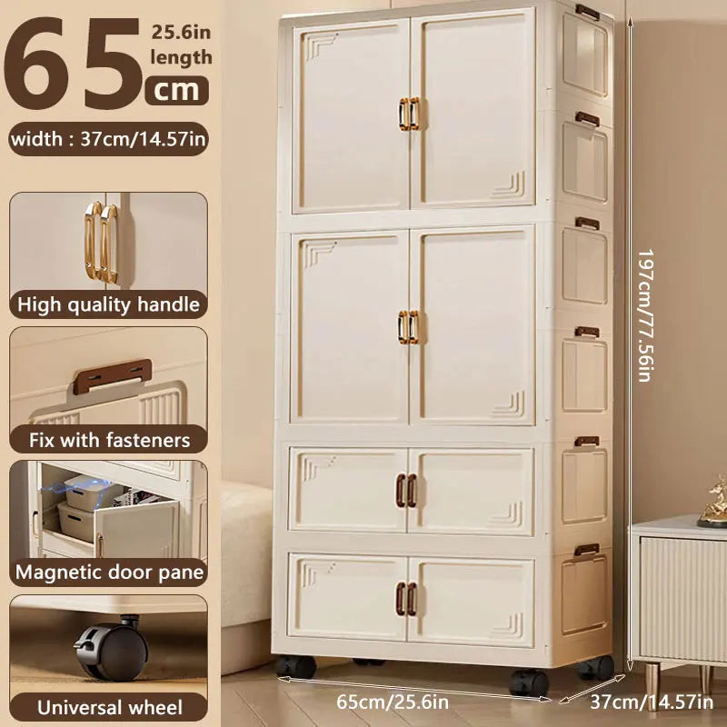 Multi-specification Large Capacity Wardrobe Foldable Easy Install Clothes Storage Cabinet Organizer for Home