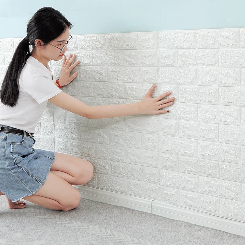 10Pcs 3D Foam Wall Stickers Retro  Home Decoration