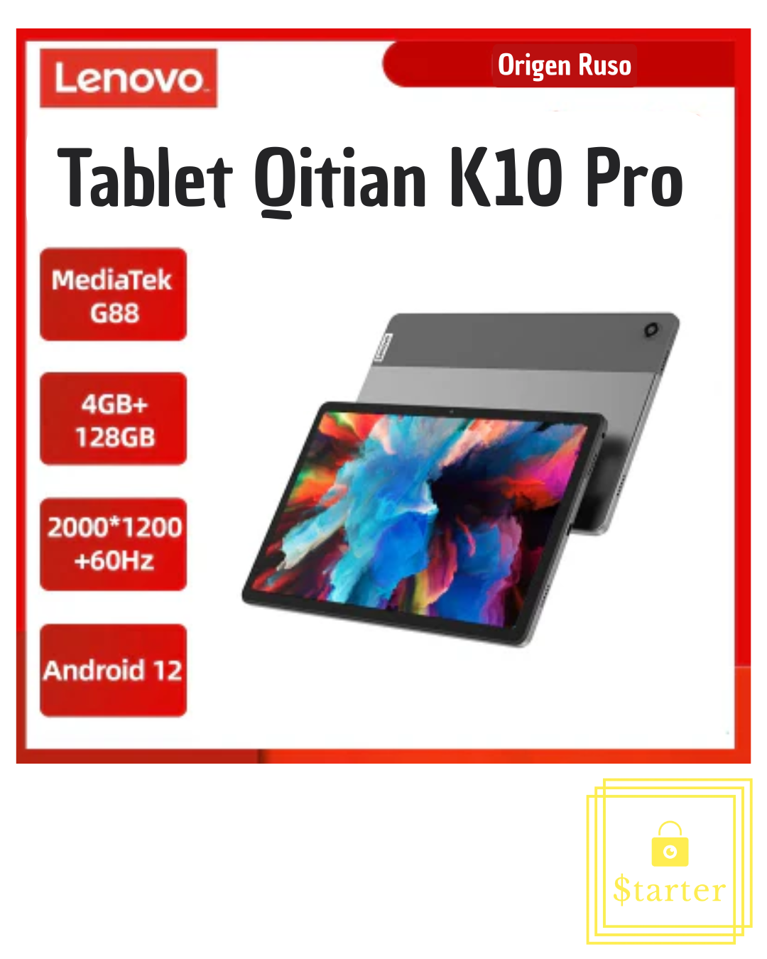 Tableta Lenovo K10 Pro de 10.6 pulgadas y memoria de 128 GB