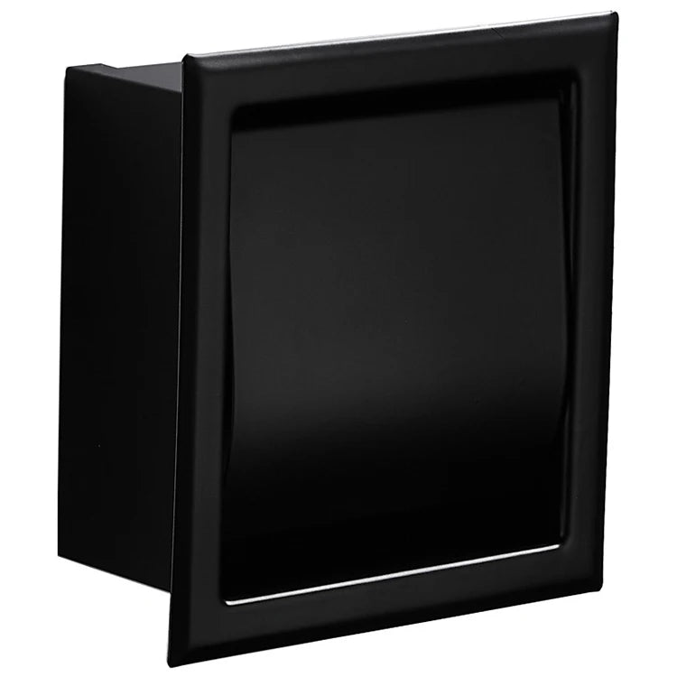 New Recessed Toilet Paper Holder,Stainless Steel Double Roll Paper Box for Bathroom,Wall-Mounted Paper Storage Rack