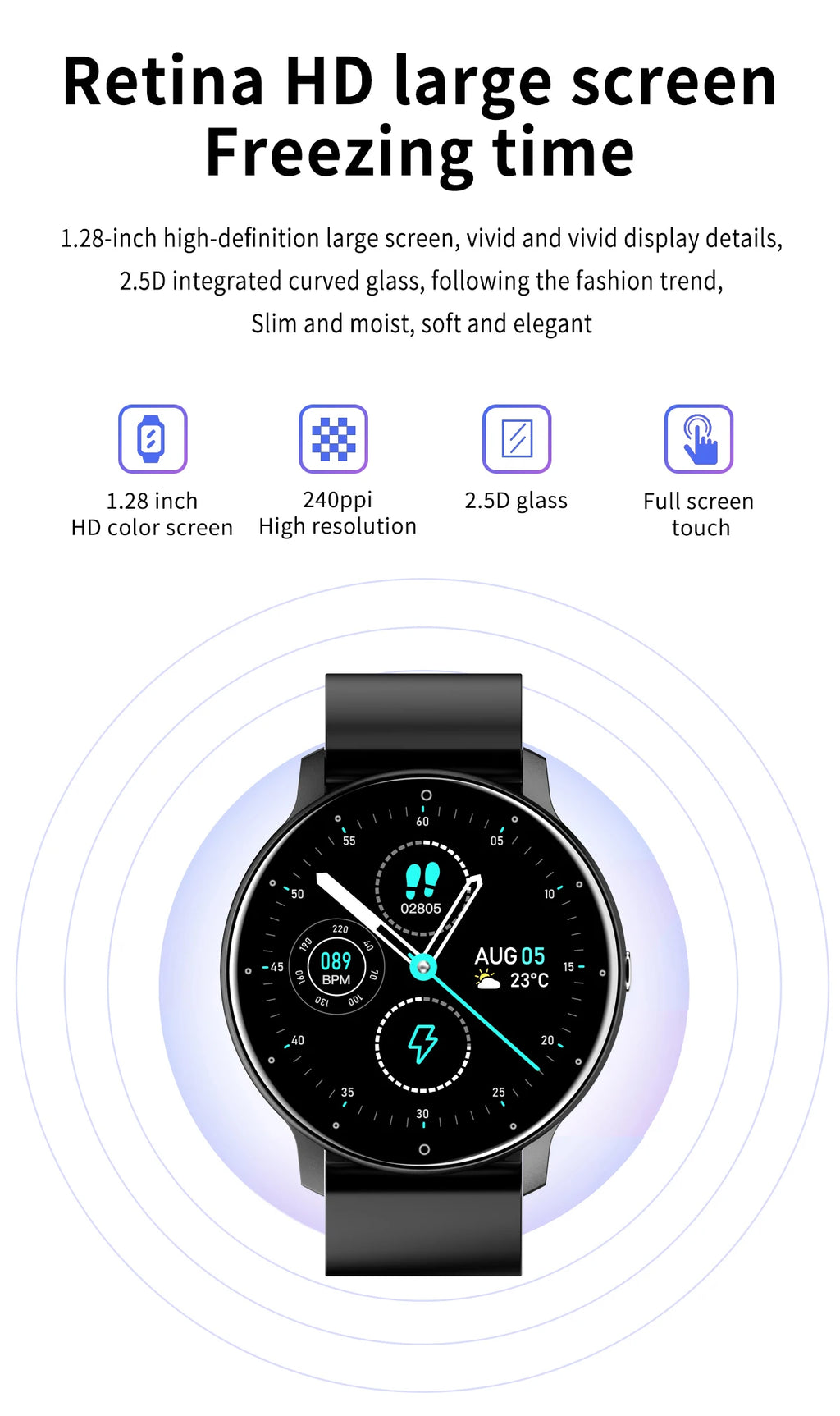 LIGE 2025 Smart Watch Women Men Lady Gift Sport Fitness Watches Heart Rate Monitor Waterproof Smartwatch For Xiaomi Android IOS