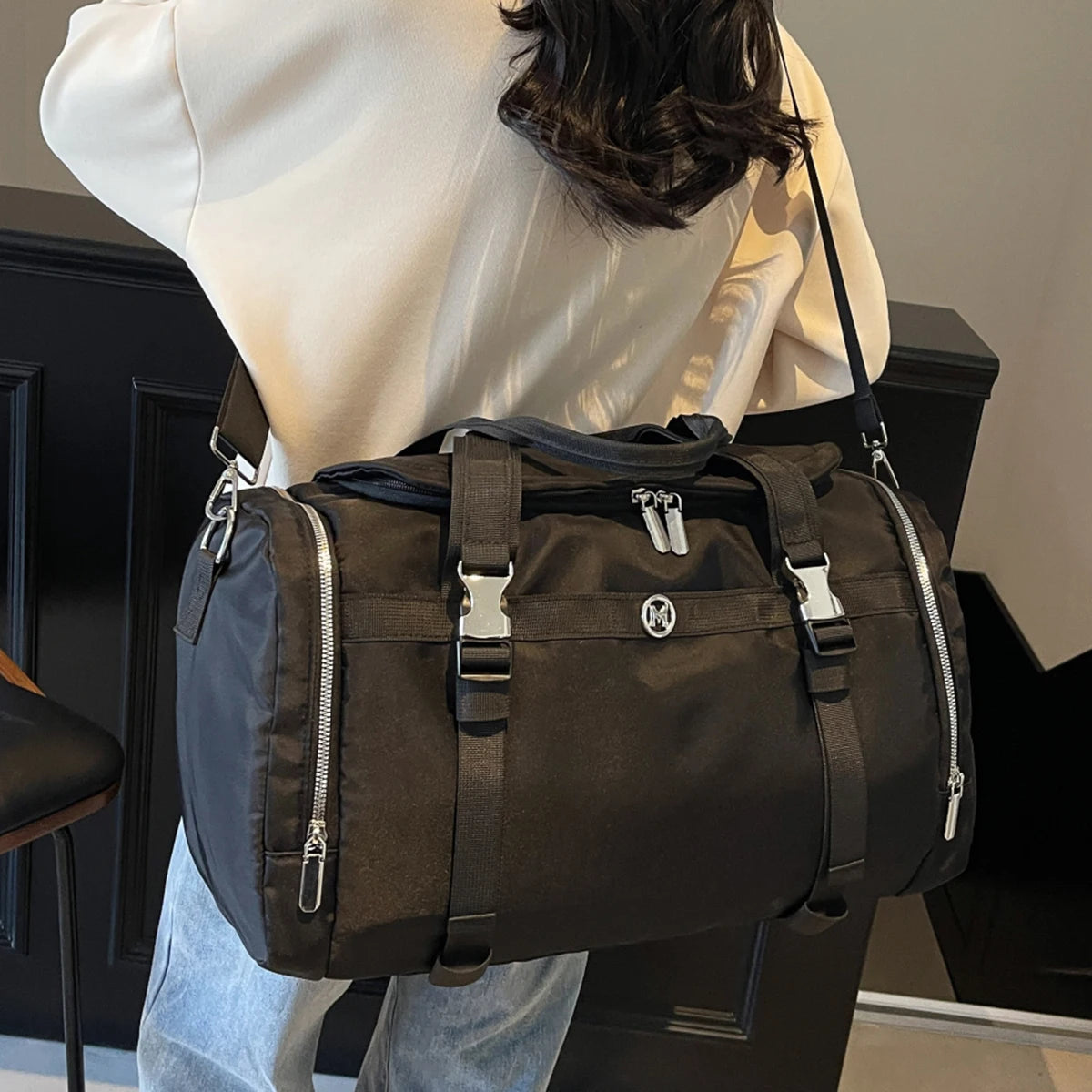 Nueva bolsa de viaje de gran capacidad, bandolera, bolsa de almacenamiento, bolsa de embarque para viajes de negocios, bolsa deportiva para fitness.