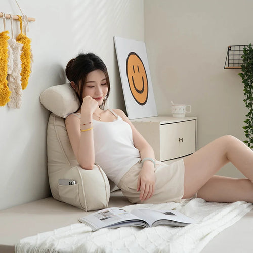 1 almohada de apoyo lumbar para cama, sofá, lectura, verano, para sala de estar, dormitorio, decoración del hogar.