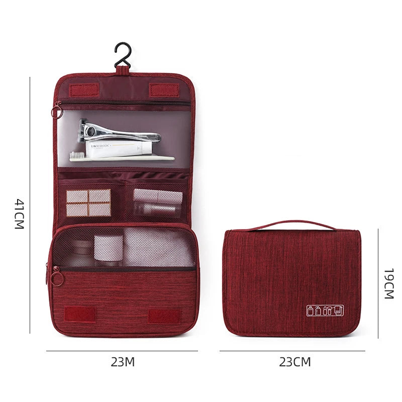 Bolsa de almacenamiento de suministros de lavado de gran capacidad, bolso de mano de viaje multifunción, bolsa de maquillaje portátil, bolsas colgantes impermeables
