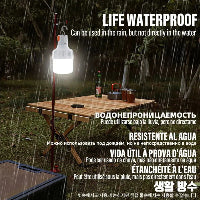 Bombillas LED recargables por USB para exteriores, luz de emergencia de alto brillo, para acampar, pescar, linterna portátil, luces nocturnas