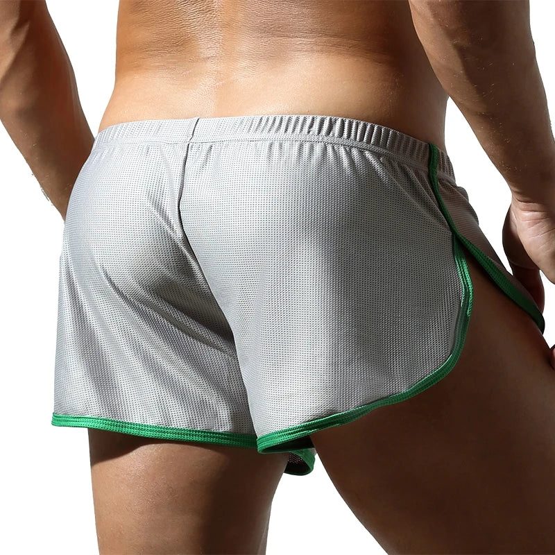 Men's underwear, loose and comfortable breathable mesh boxer shorts
