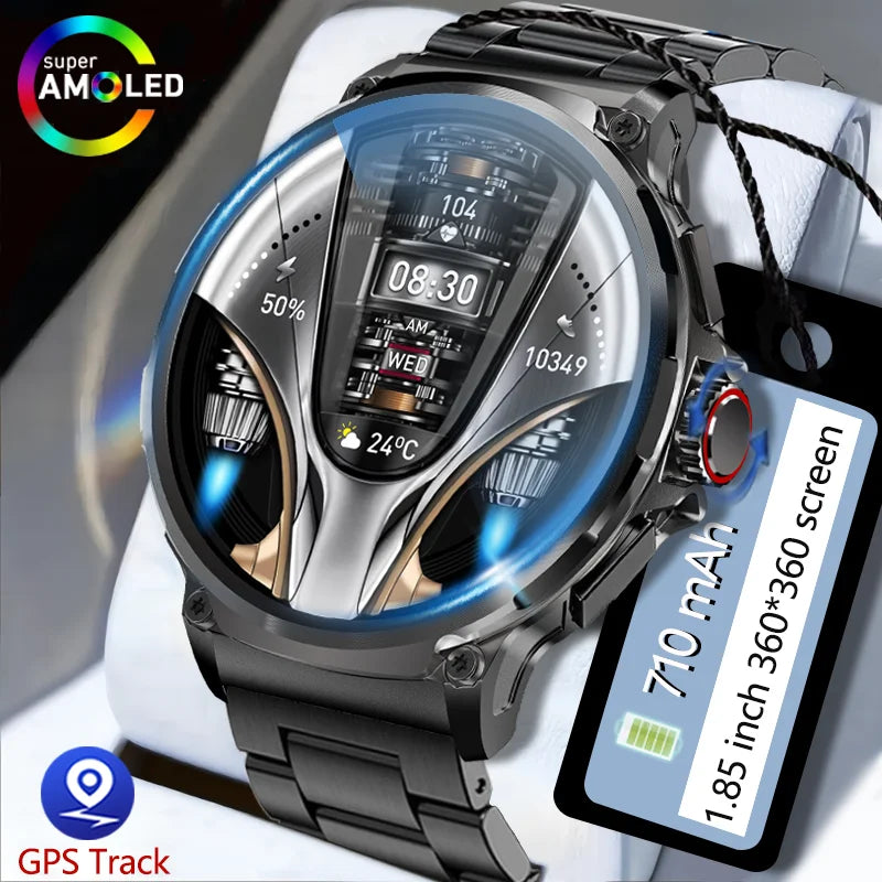 Reloj inteligente Huawei Xiaomi Para hombre, con GPS, pantalla AMOLED Ultra HD de 1,85 pulgadas, batería de 710 mAh, llamadas y Bluetooth, novedad de 2024