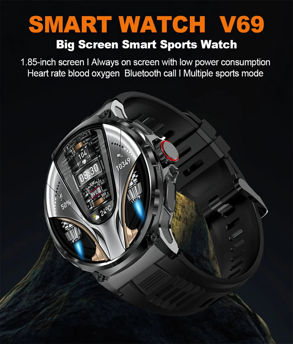 Reloj inteligente Huawei Xiaomi Para hombre, con GPS, pantalla AMOLED Ultra HD de 1,85 pulgadas, batería de 710 mAh, llamadas y Bluetooth, novedad de 2024