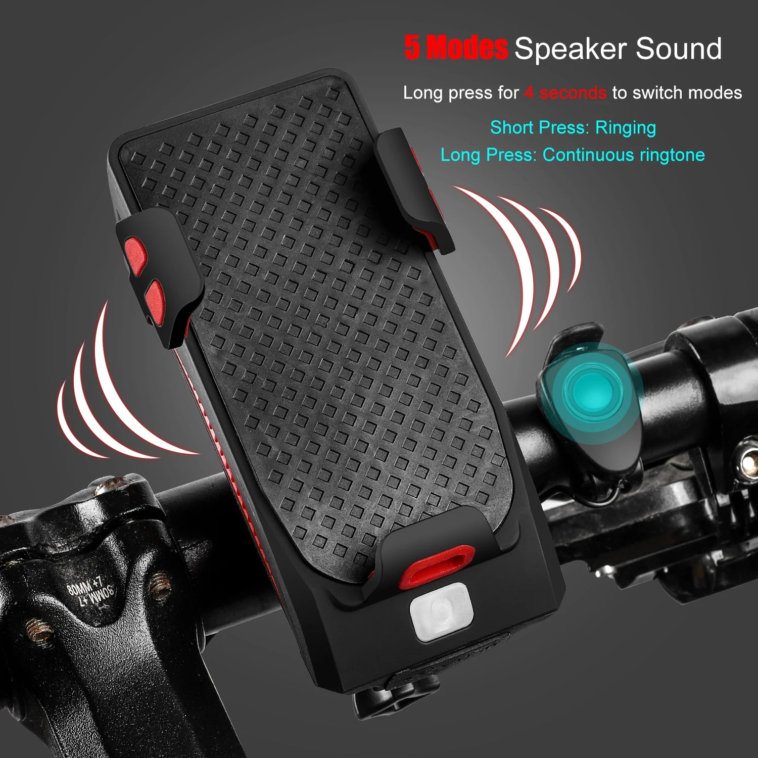WEST BIKING Multi-Function 4 in 1 Bicycle Front Light 2000/4000MAh USB Charging Bike Flashlight Convenient Cycling Phone Holder