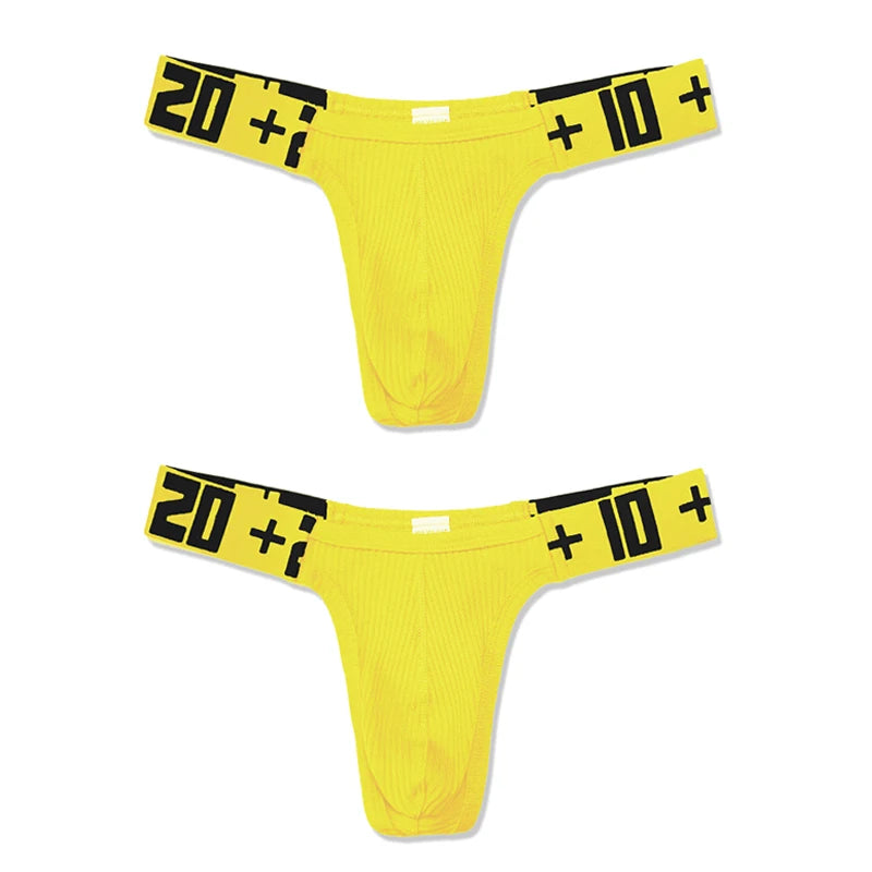 Sexy men's underwear. Made of cotton, with a T-back and a bulge pouch.
