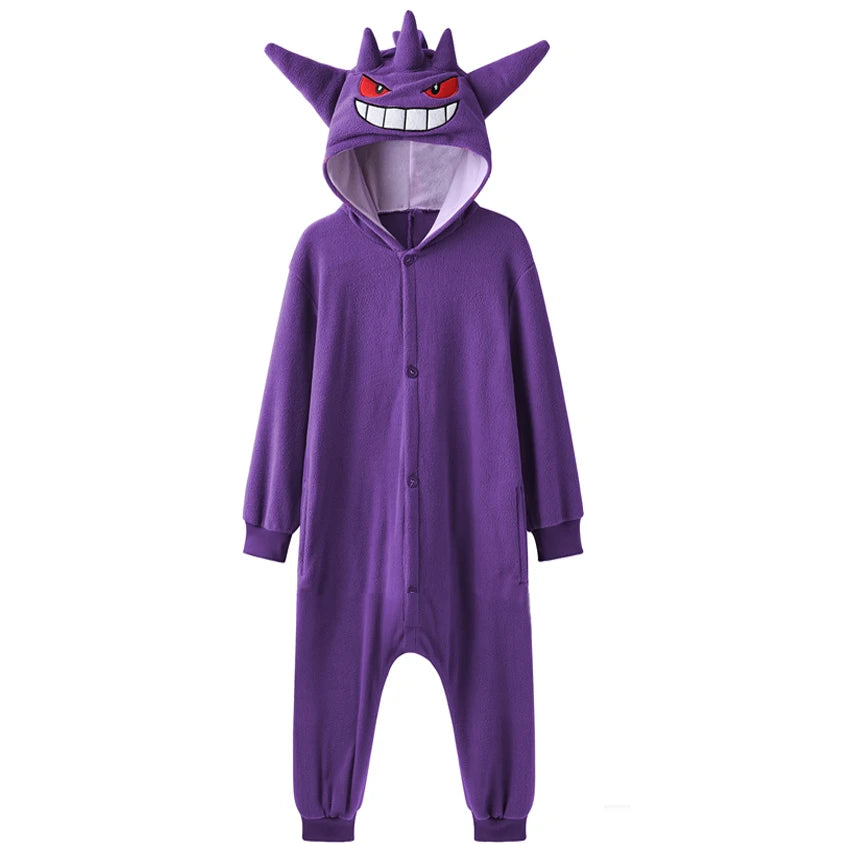 Pijama Kigurumi de dibujos animados para adultos y niños, cómodo y elegante.