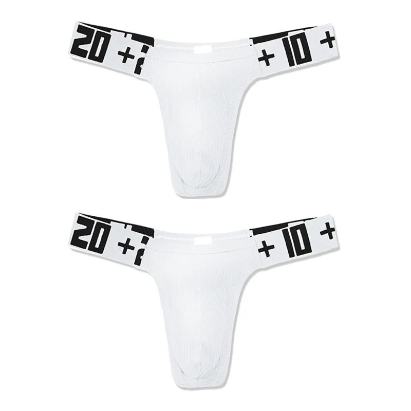 Sexy men's underwear. Made of cotton, with a T-back and a bulge pouch.