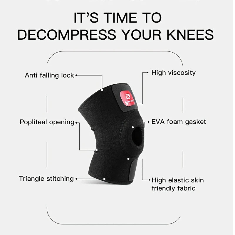 Knee Brace with Side Stabilizers Relieve Meniscus Tear,Joint Pain,Sports Injuries,Breathable Adjustable, Running Workout Sports