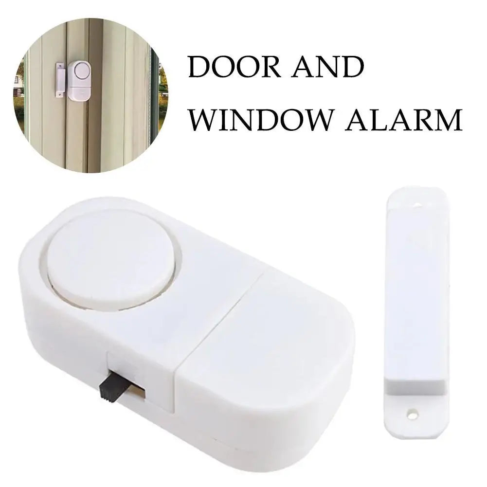 Sensor de alarma inalámbrico magnético que protege su ventana o puerta
