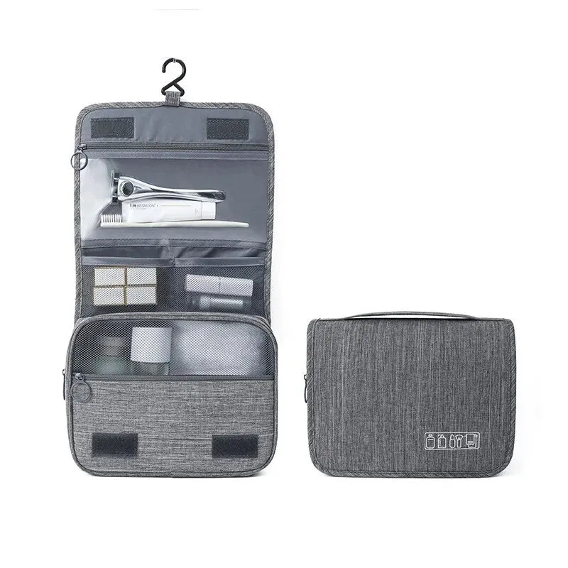 Bolsa de almacenamiento de suministros de lavado de gran capacidad, bolso de mano de viaje multifunción, bolsa de maquillaje portátil, bolsas colgantes impermeables
