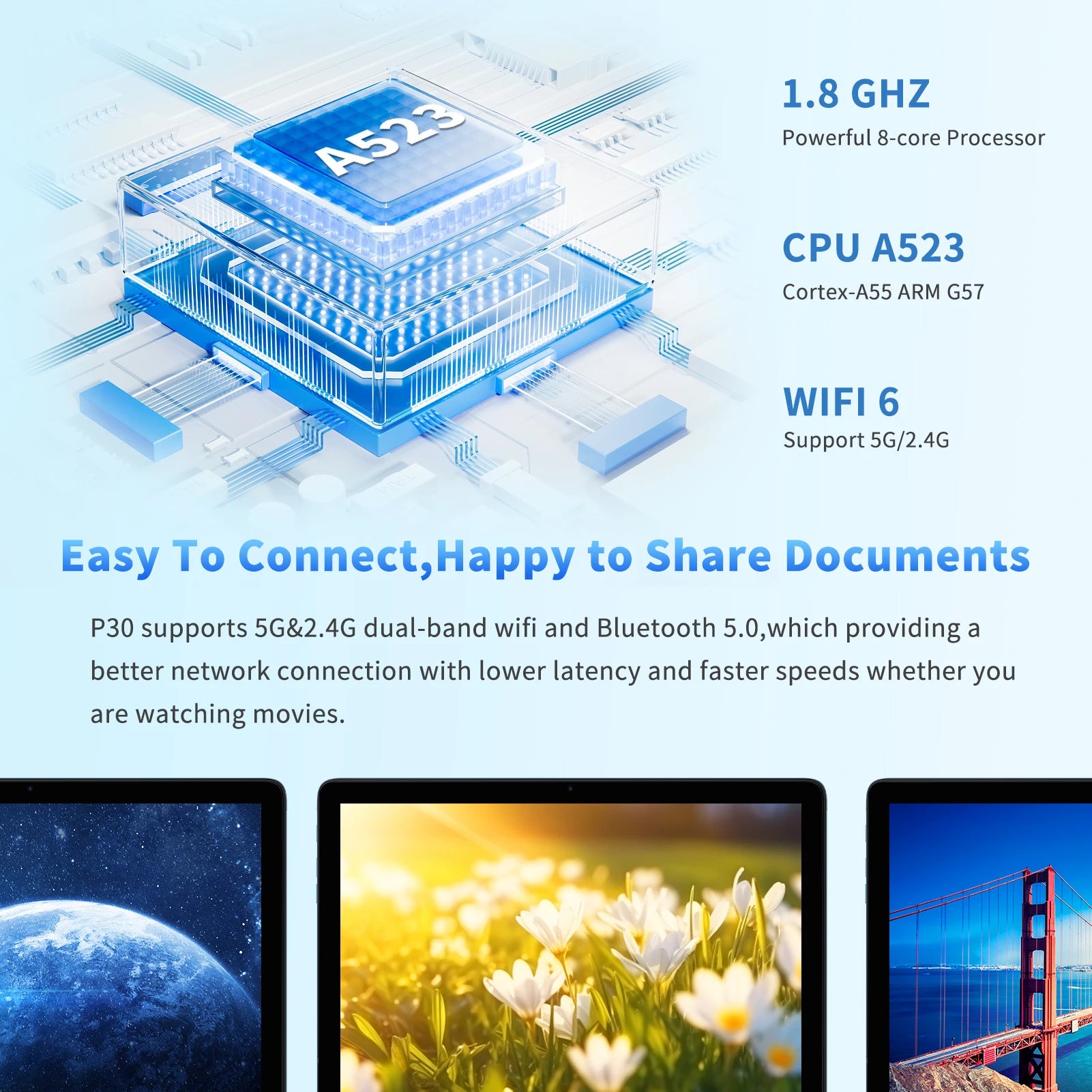 Tableta PRITOM 2 en 1 de 10,1 pulgadas con Android 15 y teclado, 8 GB de RAM (4+4), 128 GB de almacenamiento, 1 TB ampliable, batería de 8000 mAh