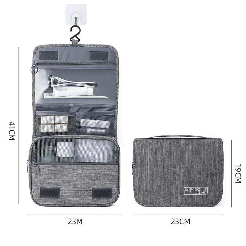 Bolsa de almacenamiento de suministros de lavado de gran capacidad, bolso de mano de viaje multifunción, bolsa de maquillaje portátil, bolsas colgantes impermeables