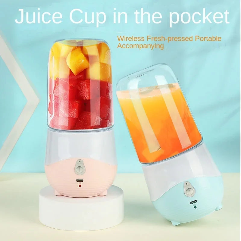 Licuadora portátil recargable por USB, mini exprimidor, licuadora doméstica para jugos, batidos y licuados, extractor de jugos.
