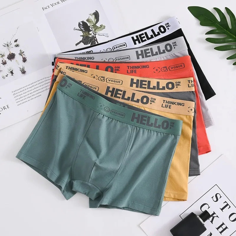 6Pcs Underwear Comfortable and  Breathable Boxers for Men