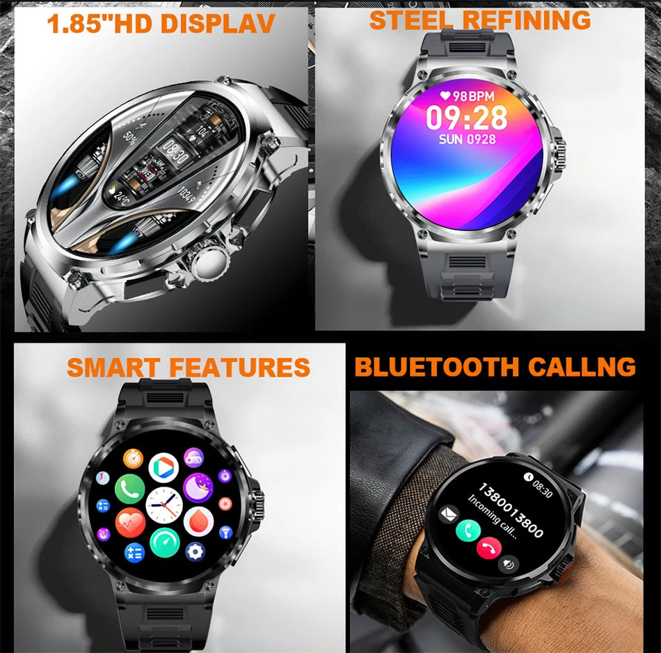Reloj inteligente Huawei Xiaomi Para hombre, con GPS, pantalla AMOLED Ultra HD de 1,85 pulgadas, batería de 710 mAh, llamadas y Bluetooth, novedad de 2024