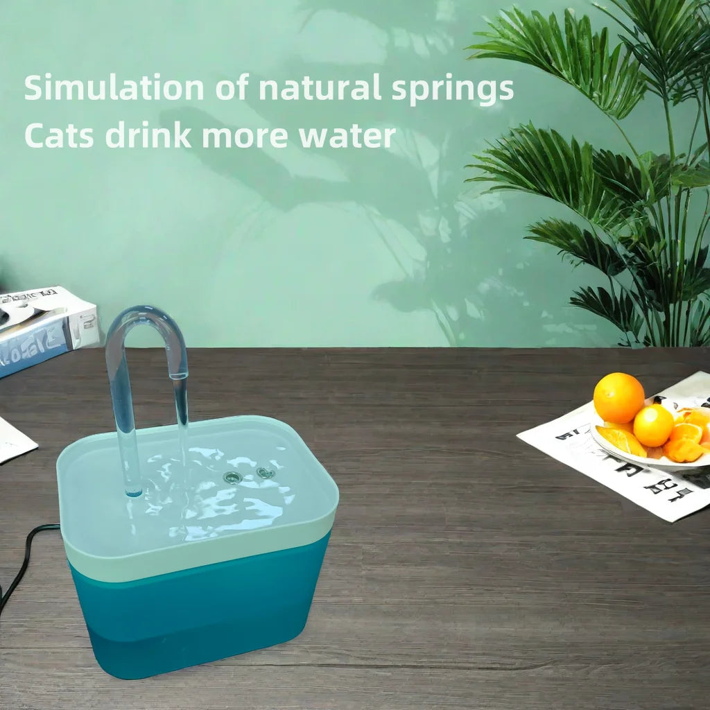 Pet Water Dispenser Auto Filter Electric Mute Cat Drinker 1.5L Recirculate Filtering Drinker for Cat Water Fountain,USB Electric