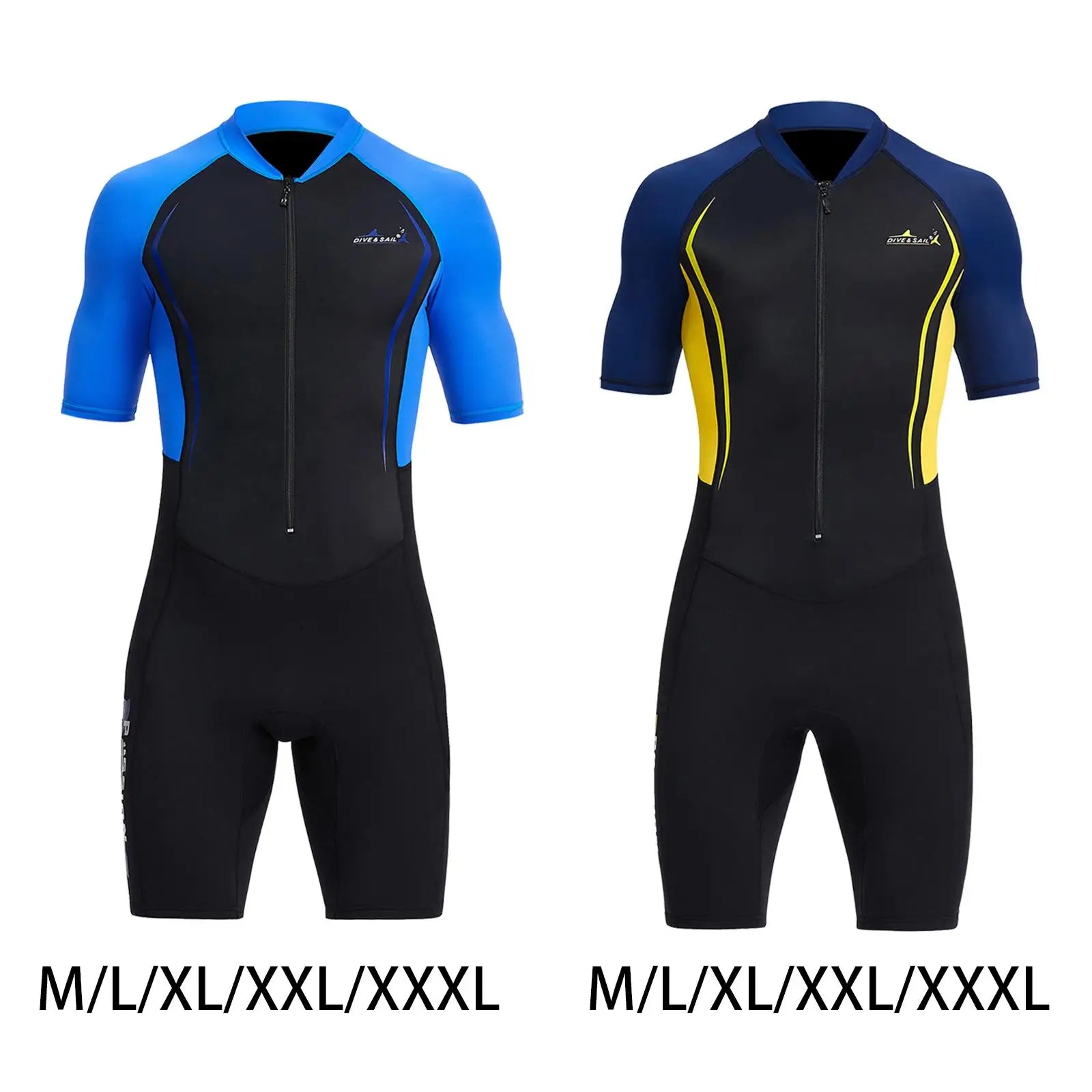 Traje de neopreno corto para hombre, con protección solar, manga corta, cuerpo entero, 1,5 mm, ideal para buceo, surf, pesca submarina y esnórquel.