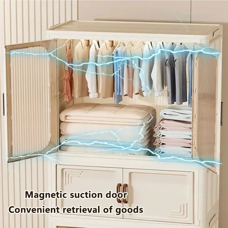 Multi-specification Large Capacity Wardrobe Foldable Easy Install Clothes Storage Cabinet  Organizer for Home