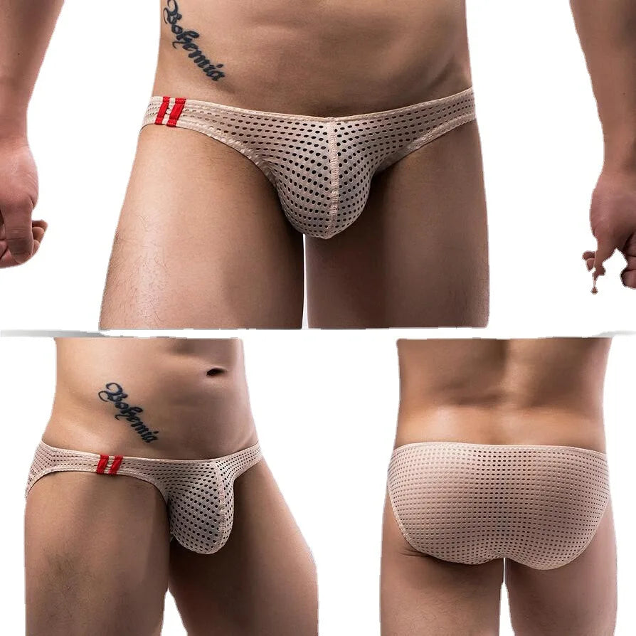 [Love Blooms] Men's Mesh Briefs, Comfortable and Sexy Underwear