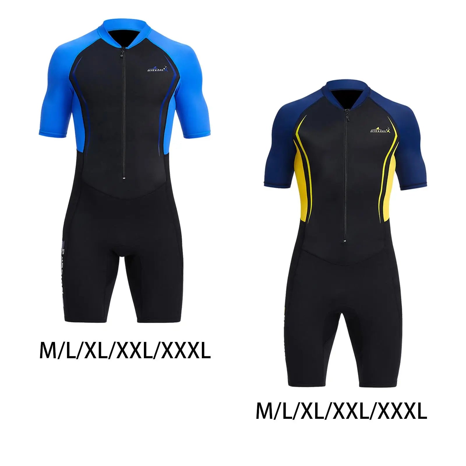 Traje de neopreno corto para hombre, con protección solar, manga corta, cuerpo entero, 1,5 mm, ideal para buceo, surf, pesca submarina y esnórquel.