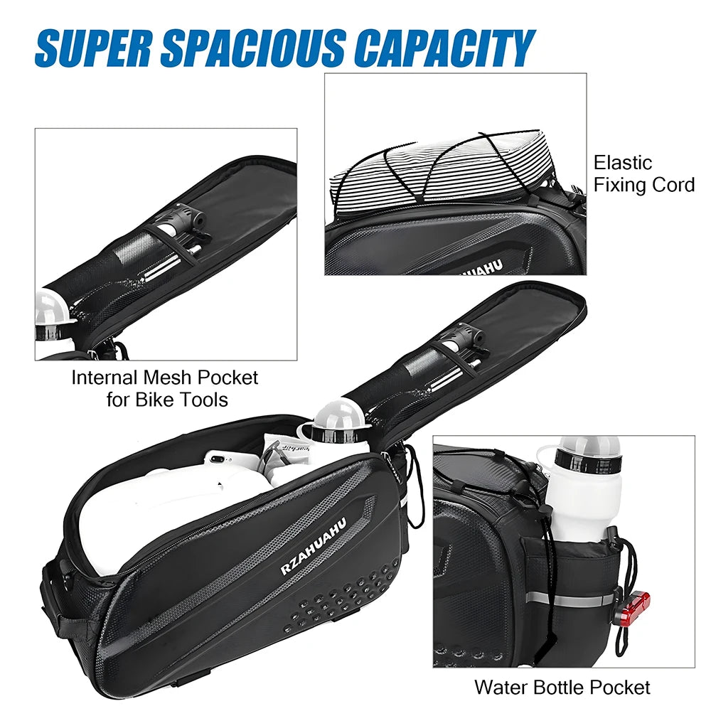 Bolsas para bicicletas Bolsa portabicicletas de gran capacidad Bolsa para asiento trasero plegable Cesta trasera para bicicleta Alforja impermeable Bolsas para asiento de maletero Bolsas para sillín