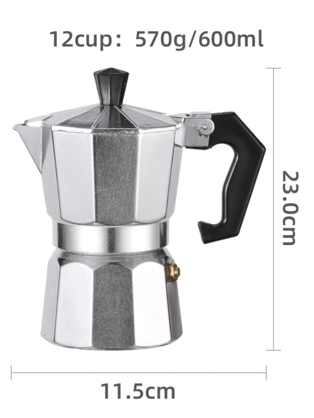 Cafetera moka italiana de metal para cocina, cafetera manual, cafetera espresso, resistente, para el hogar, utensilios de café y té.