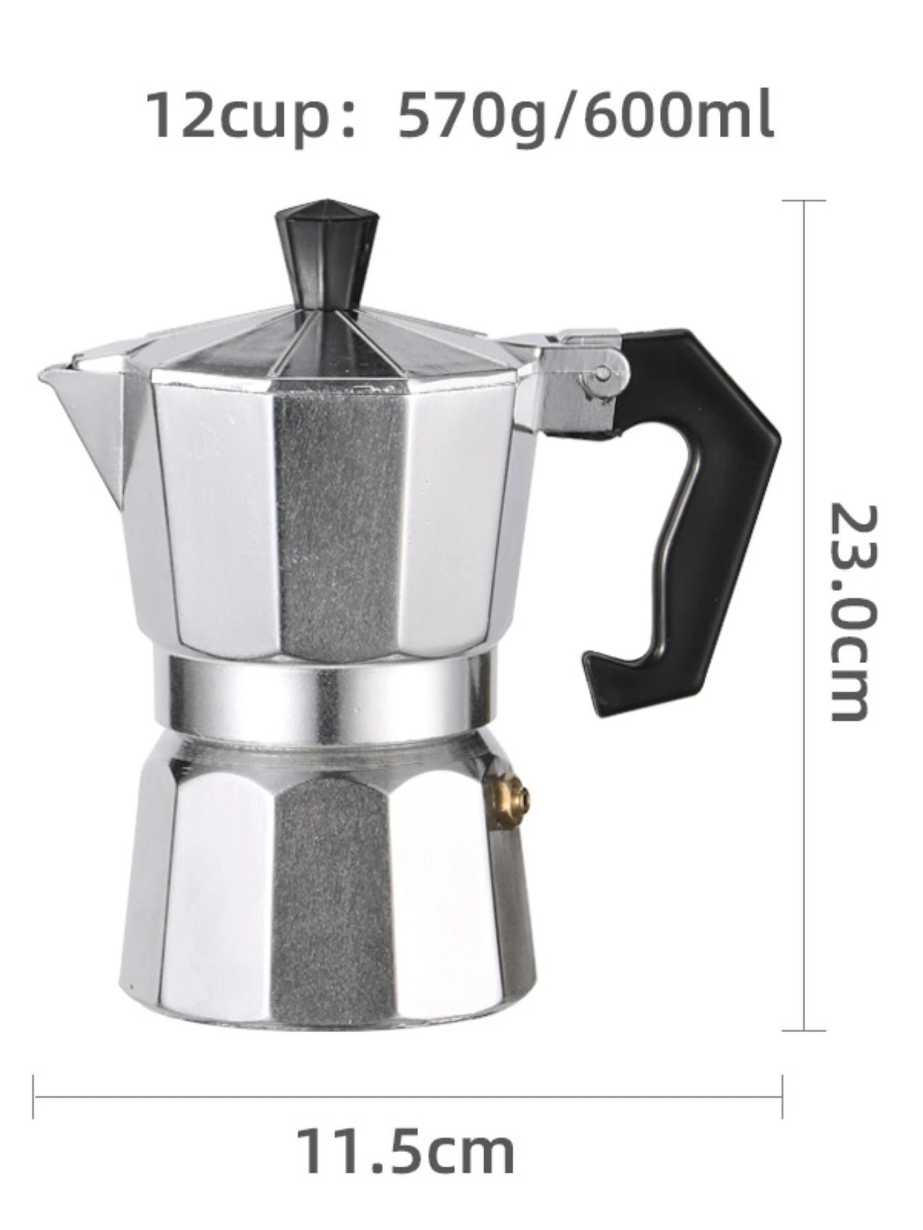 Cafetera moka italiana de metal para cocina, cafetera manual, cafetera espresso, resistente, para el hogar, utensilios de café y té.