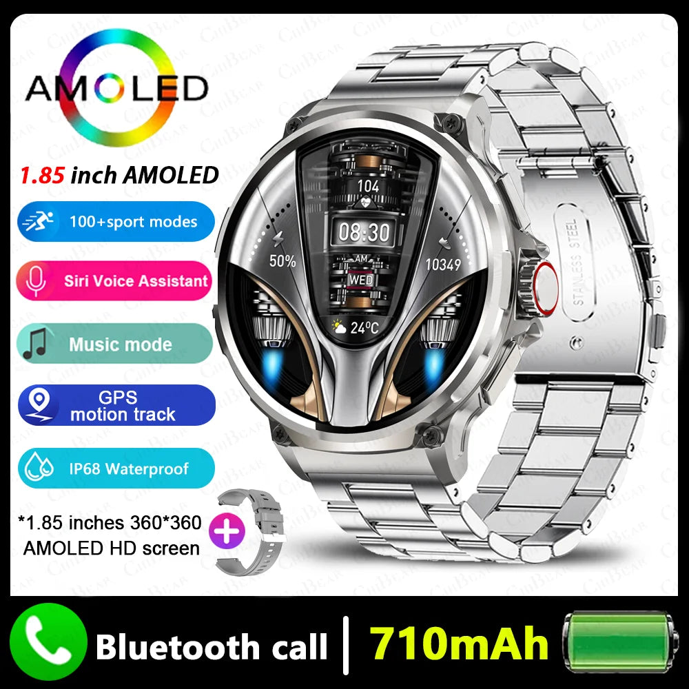 Reloj inteligente Huawei Xiaomi Para hombre, con GPS, pantalla AMOLED Ultra HD de 1,85 pulgadas, batería de 710 mAh, llamadas y Bluetooth, novedad de 2024