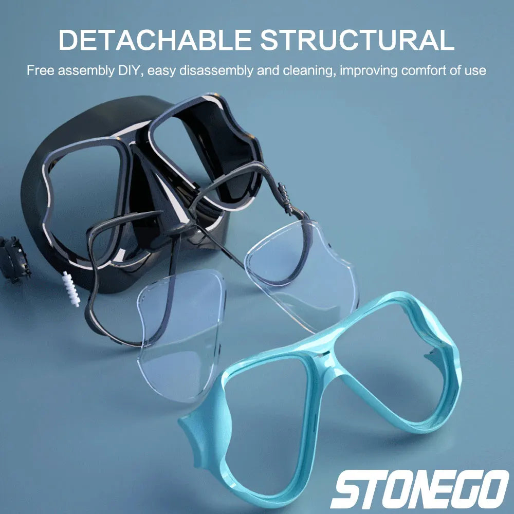 Submarine Mask Swimming Glasses Goggles Adult Large Frame Soft Silicone