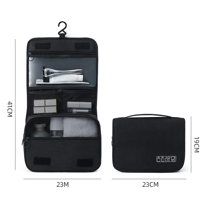 Bolsa de almacenamiento de suministros de lavado de gran capacidad, bolso de mano de viaje multifunción, bolsa de maquillaje portátil, bolsas colgantes impermeables