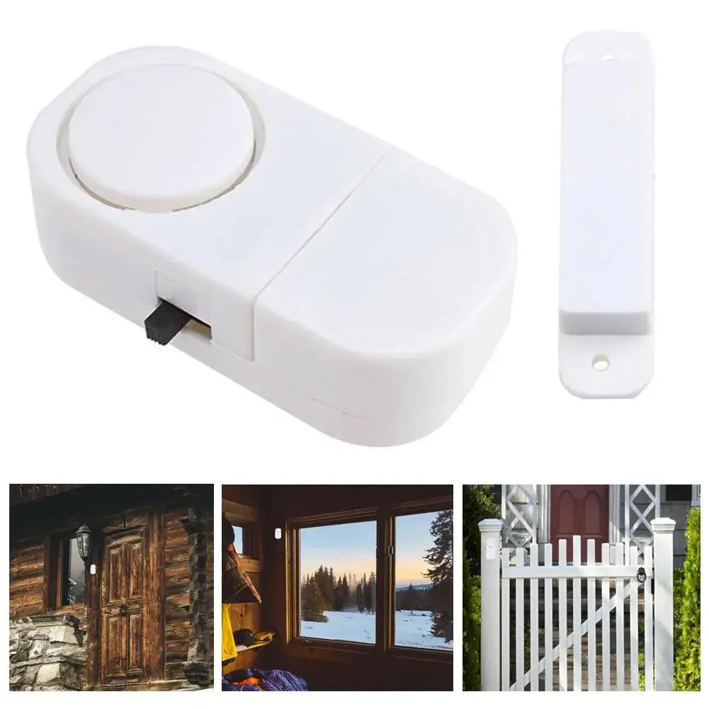 Sensor de alarma inalámbrico magnético que protege su ventana o puerta