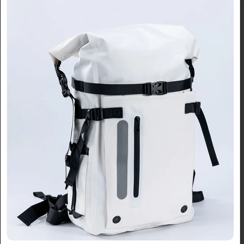 Mochila para exteriores con aletas largas Equipo Natación Río Rastreo Deriva Seco Húmedo Bolsa de separación Mochila de snorkel