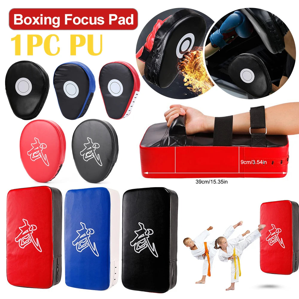 1PC PU Leather Boxing Focus Pad Kickboxing Punch Mitts Training Paws Pads Boxing Equipment for Kicking Boxing Shield Training