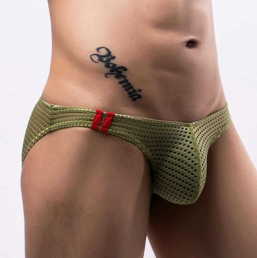 [Love Blooms] Men's Mesh Briefs, Comfortable and Sexy Underwear