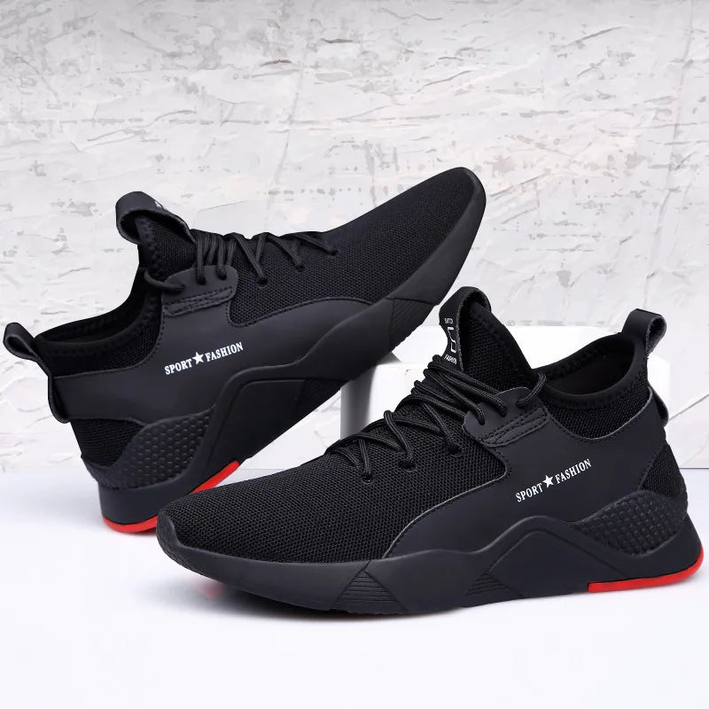 2025 New Man's Sports Shoes Korean Version Trendy work  Shoes Man Casual Running Shoes Flying Woven Breathable Summer Shoes Man