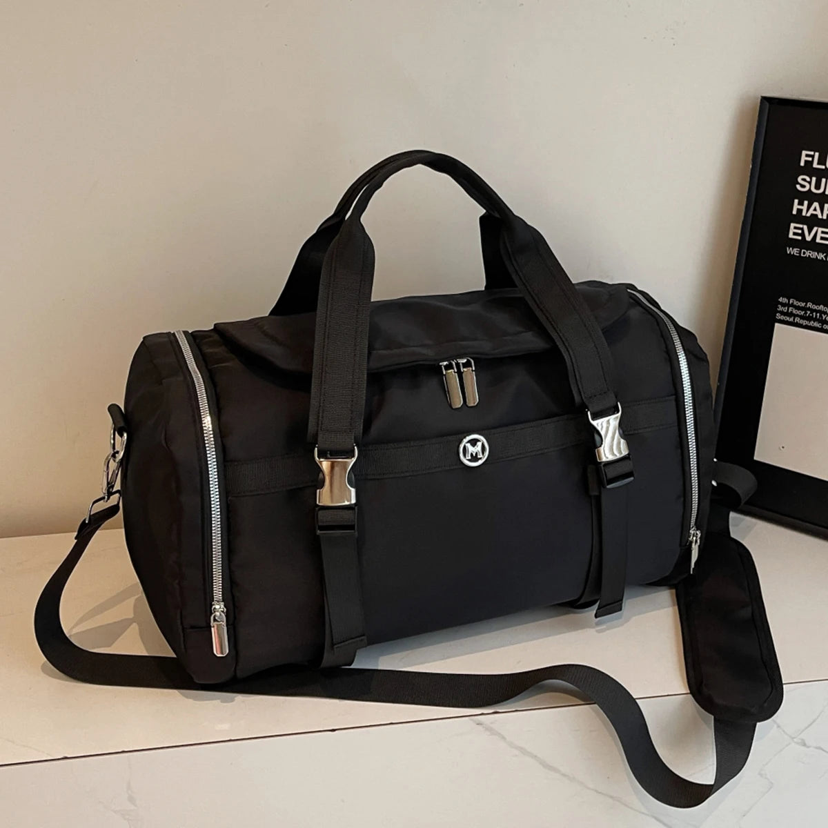 Nueva bolsa de viaje de gran capacidad, bandolera, bolsa de almacenamiento, bolsa de embarque para viajes de negocios, bolsa deportiva para fitness.