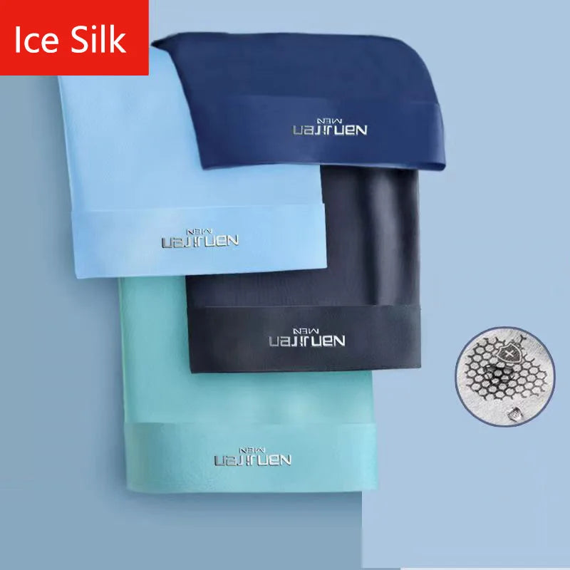 4pcs Underwear  Ice Silk for Male
