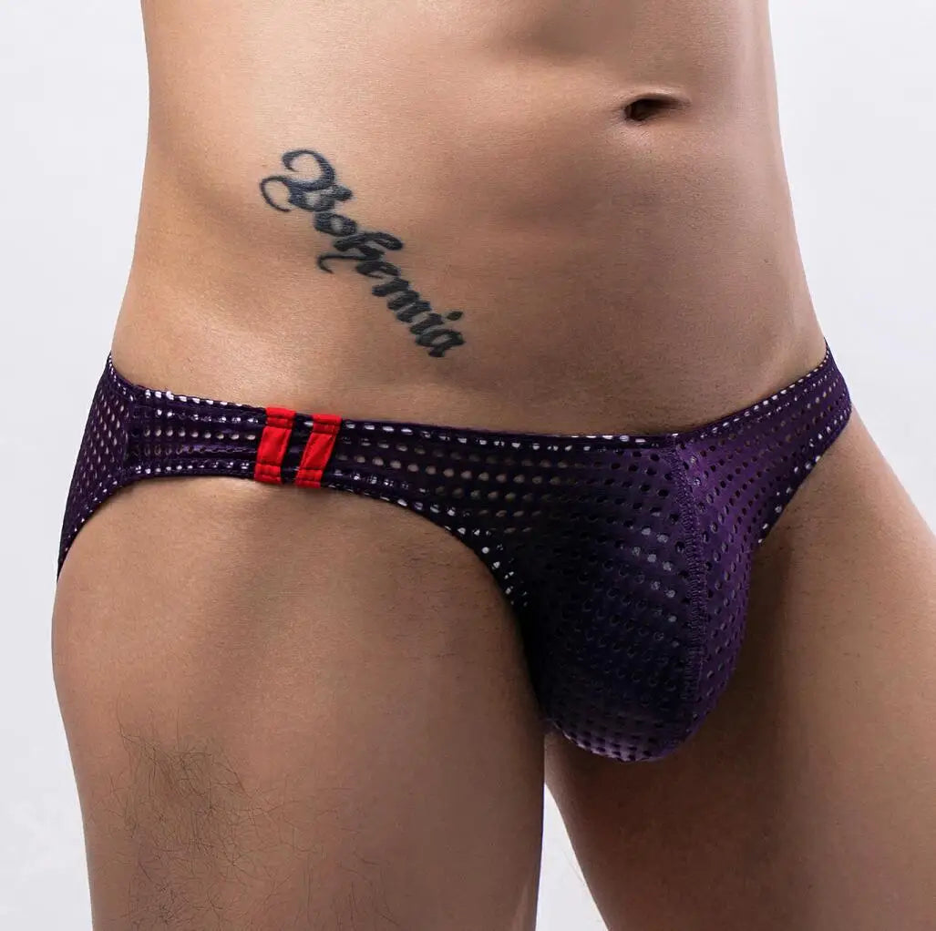 [Love Blooms] Men's Mesh Briefs, Comfortable and Sexy Underwear