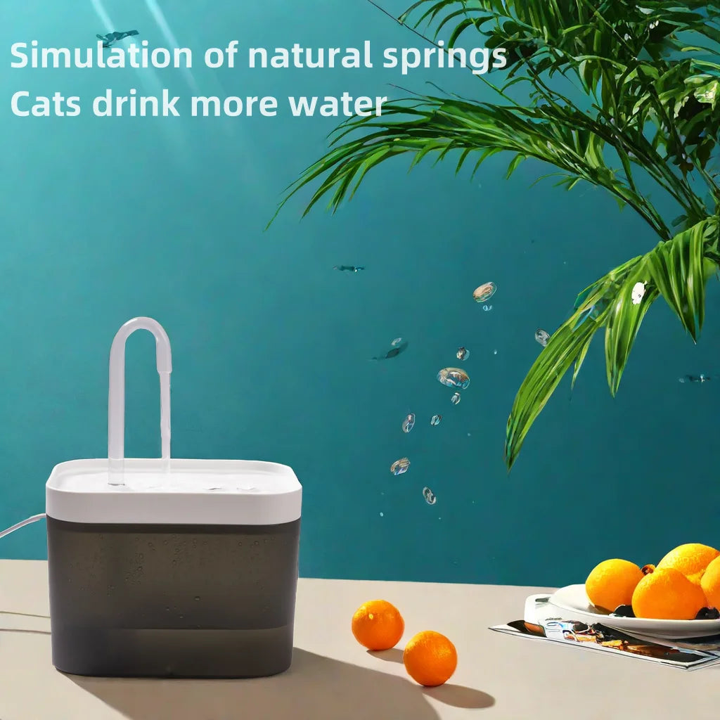 Pet Water Dispenser Auto Filter Electric Mute Cat Drinker 1.5L Recirculate Filtering Drinker for Cat Water Fountain,USB Electric