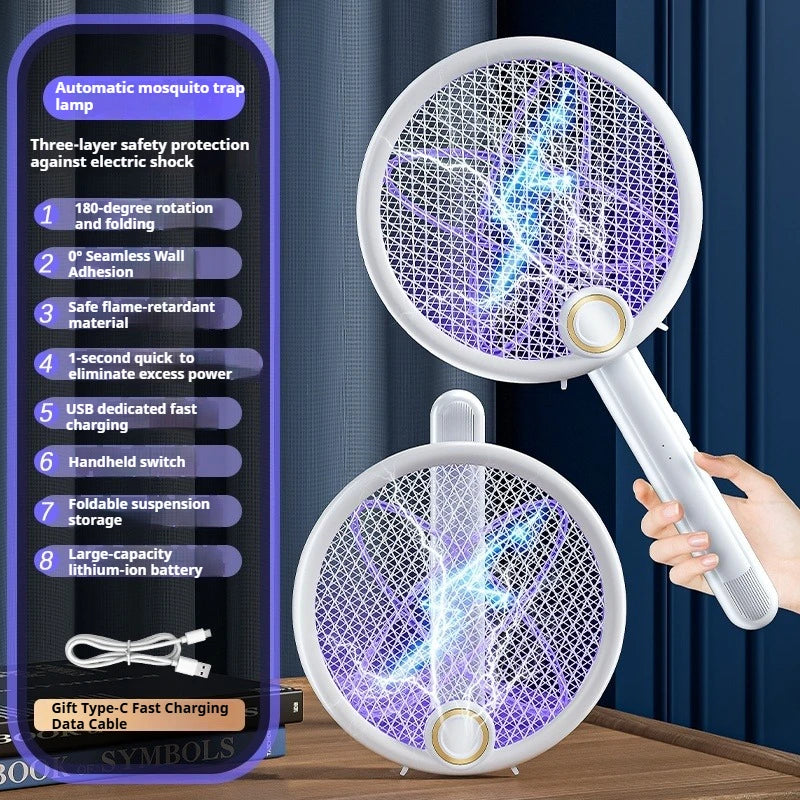 Lampara atrapa insectos, de alta potencia, segura para la familia. emite luz ultravioeta para atraer insectos.
