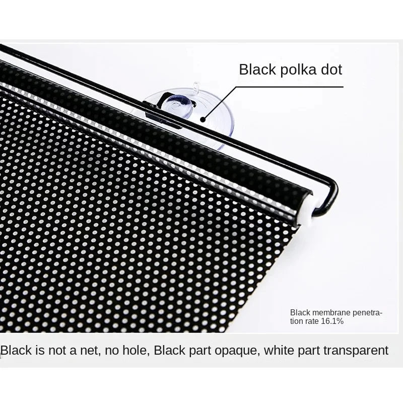 Office Window Sun-shading Curtains Universal Roller Blinds Suction Cup Sunshade Nail-free Blackout Curtain Car Bedroom Kitchen