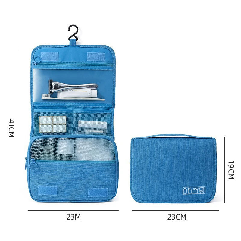 Bolsa de almacenamiento de suministros de lavado de gran capacidad, bolso de mano de viaje multifunción, bolsa de maquillaje portátil, bolsas colgantes impermeables