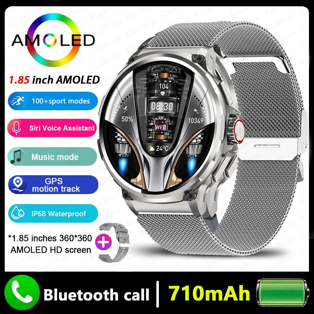 Reloj inteligente Huawei Xiaomi Para hombre, con GPS, pantalla AMOLED Ultra HD de 1,85 pulgadas, batería de 710 mAh, llamadas y Bluetooth, novedad de 2024