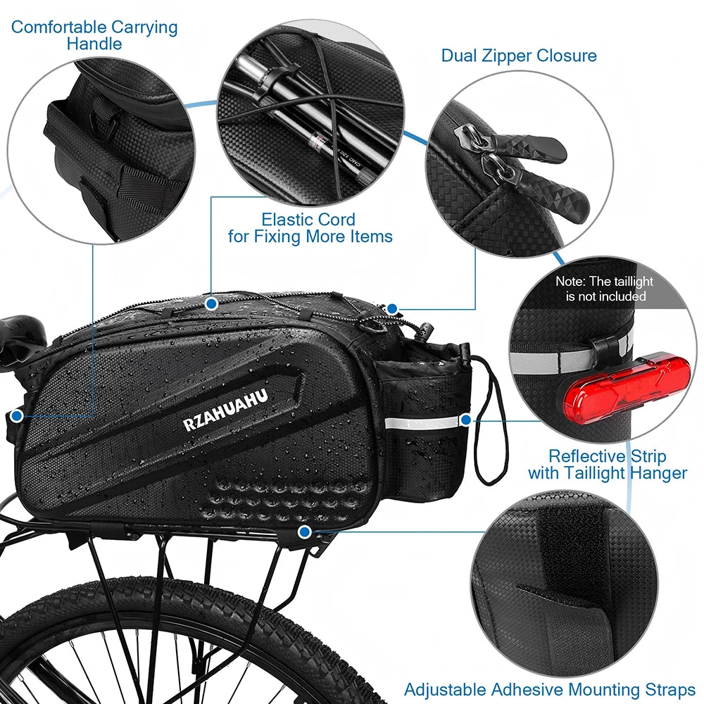 Bolsas para bicicletas Bolsa portabicicletas de gran capacidad Bolsa para asiento trasero plegable Cesta trasera para bicicleta Alforja impermeable Bolsas para asiento de maletero Bolsas para sillín