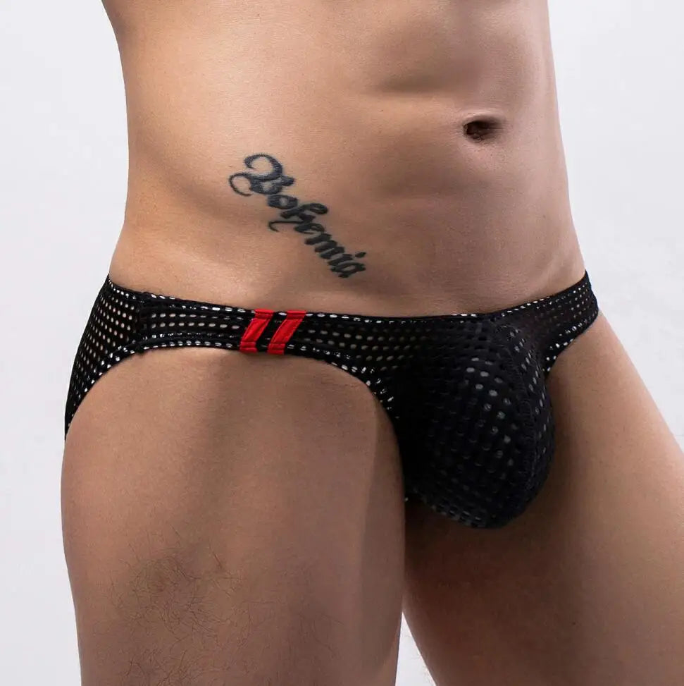 [Love Blooms] Men's Mesh Briefs, Comfortable and Sexy Underwear